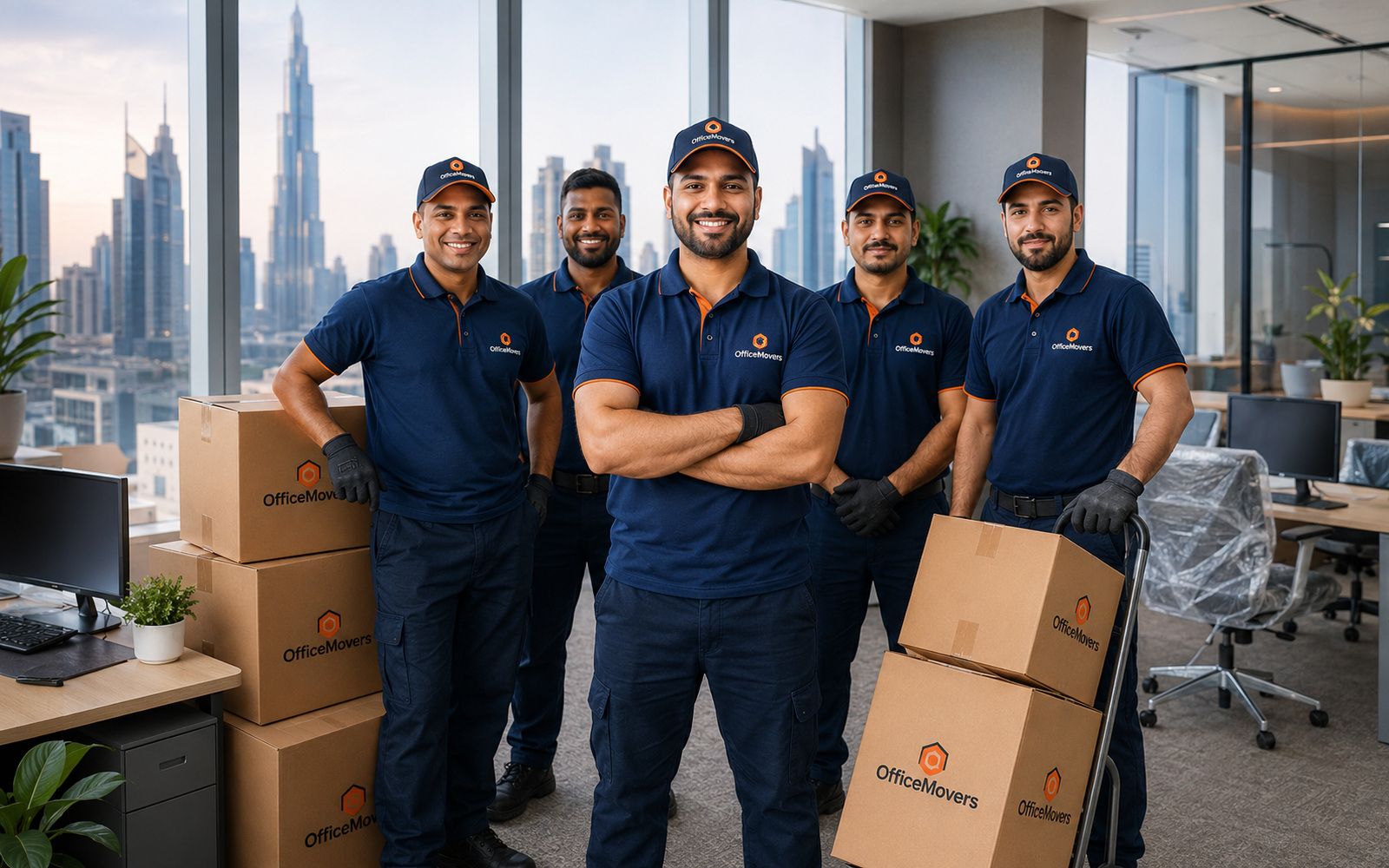 Professional office movers Dubai team