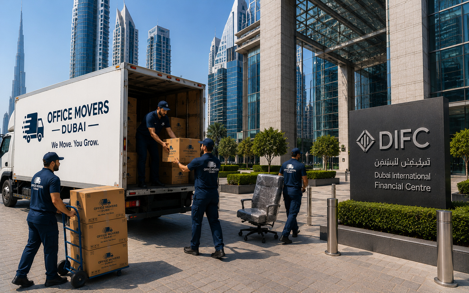 Office moving team working on a professional office relocation in Dubai — photo 5
