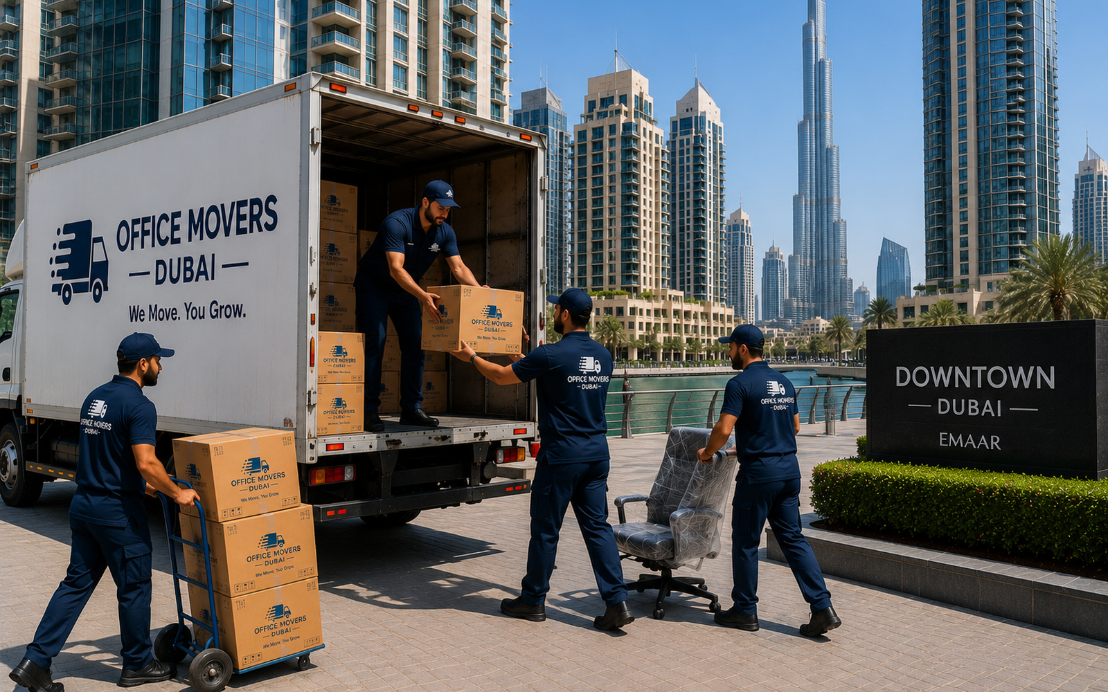 Office moving team working on a professional office relocation in Dubai — photo 7