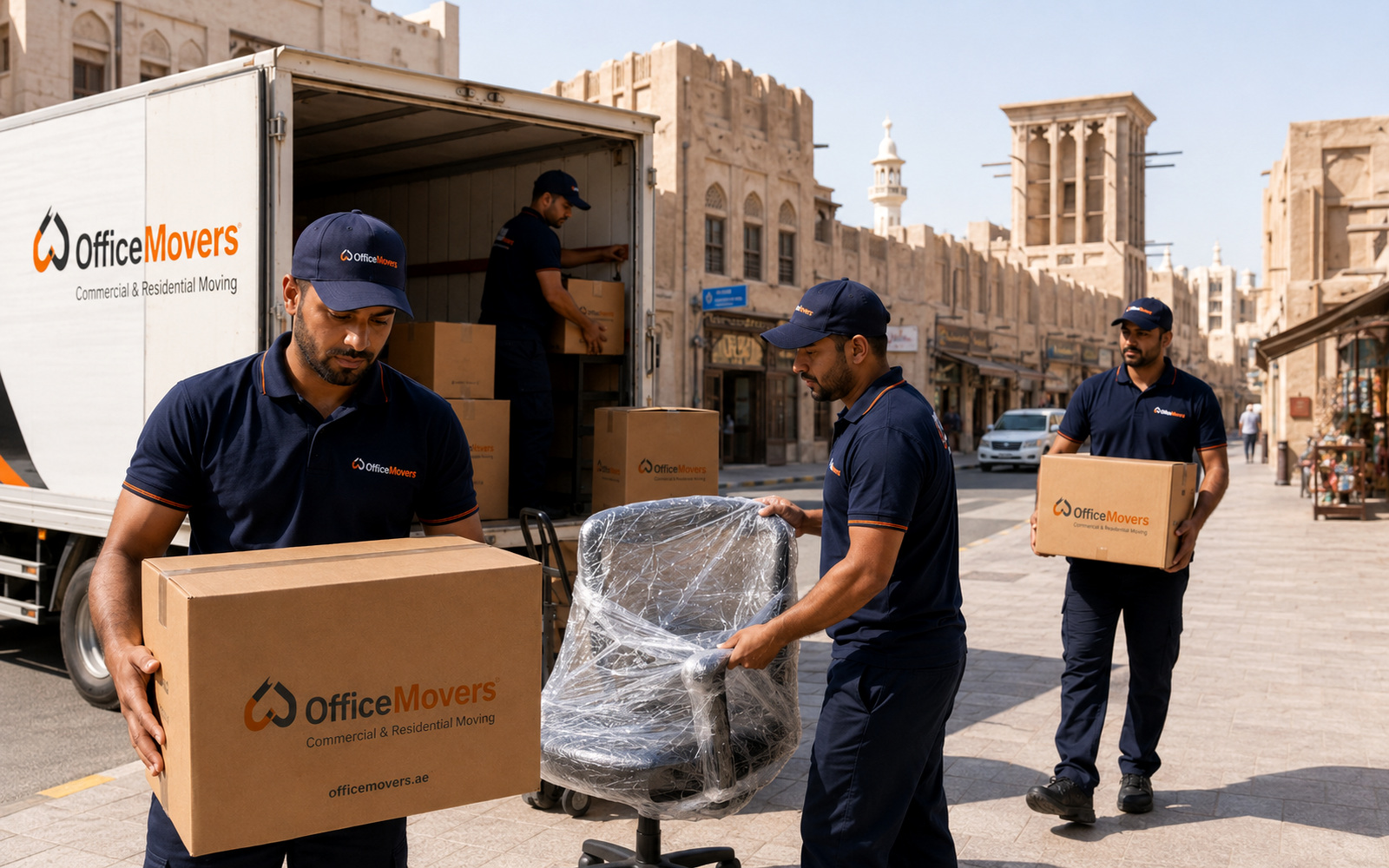 Office moving team working on a professional office relocation in Dubai — photo 9