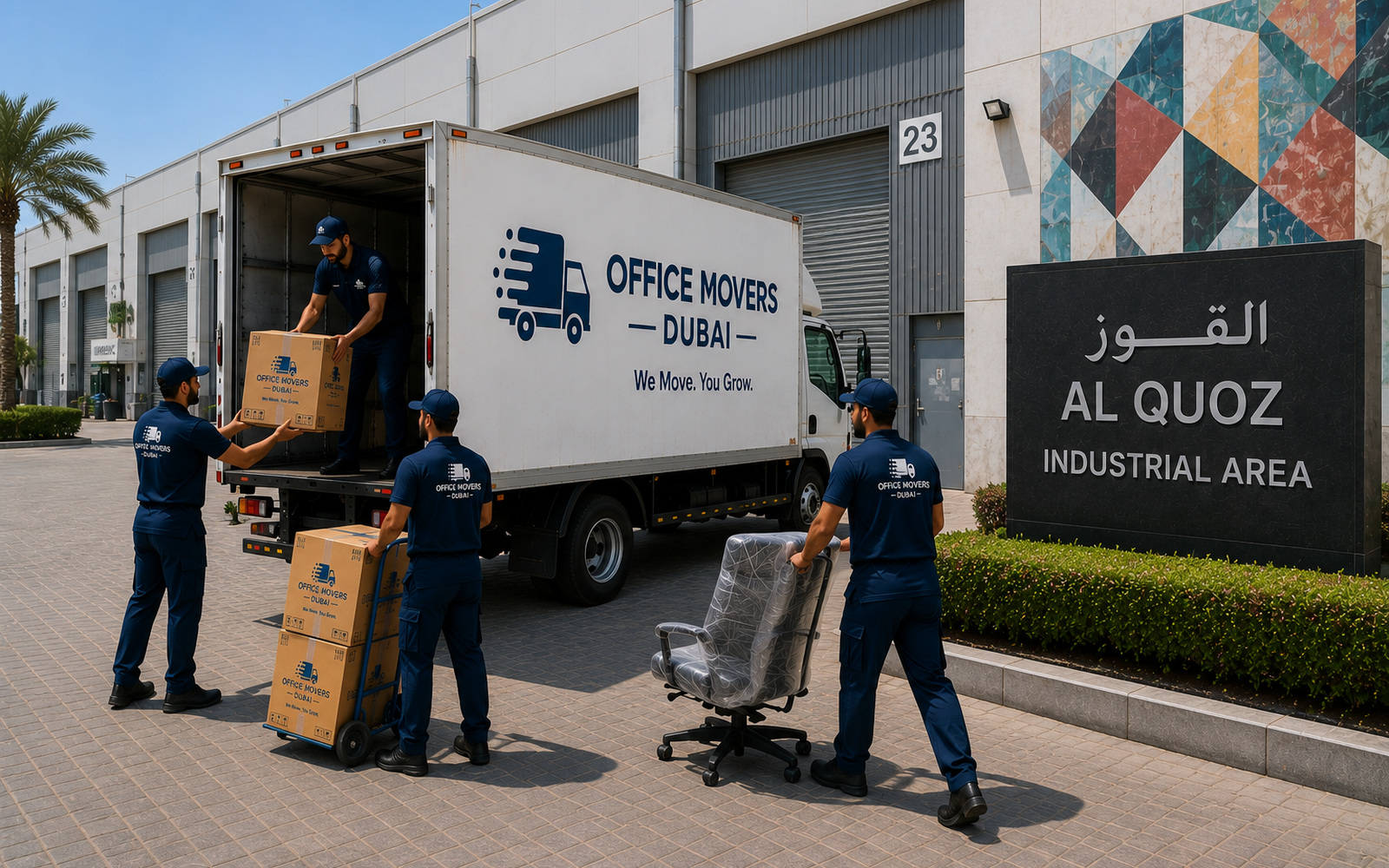 Office moving team working on a professional office relocation in Dubai — photo 10