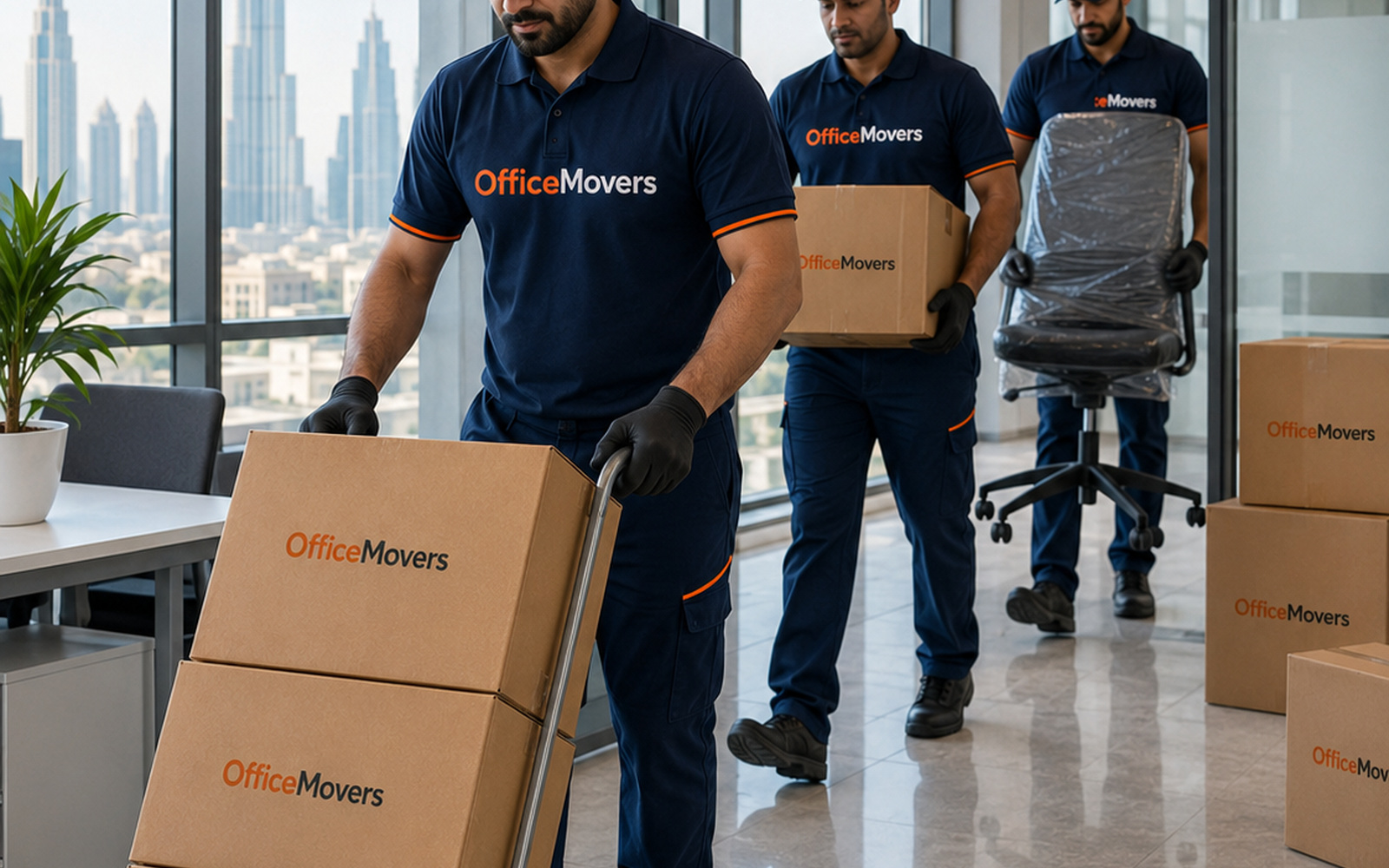 Office moving team working on a professional office relocation in Dubai — photo 15
